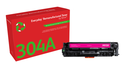 EverydayTM Magenta Remanufactured Toner by Xerox compatible with HP 304A (CC533A), Standard capacity