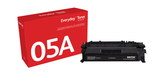 EverydayTM Black Toner by Xerox compatible with HP 05A (CE505A), Standard capacity