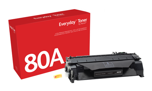 EverydayTM Black Toner by Xerox compatible with HP 80A (CF280A), Standard capacity