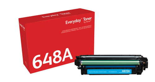 EverydayTM Cyan Toner by Xerox compatible with HP 648A (CE261A), Standard capacity