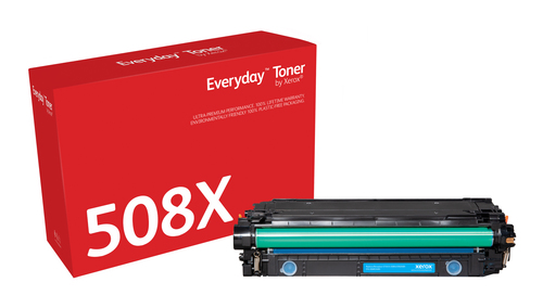 EverydayTM Cyan Toner by Xerox compatible with HP 508X (CF361X), High capacity