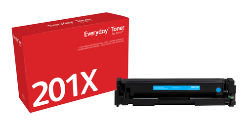 EverydayTM Cyan Toner by Xerox compatible with HP 201X (CF401X), High capacity