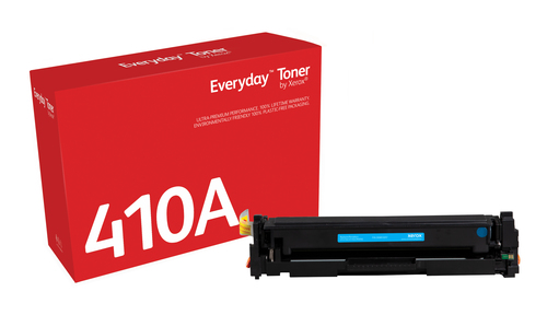 EverydayTM Cyan Toner by Xerox compatible with HP 410A (CF411A), Standard capacity