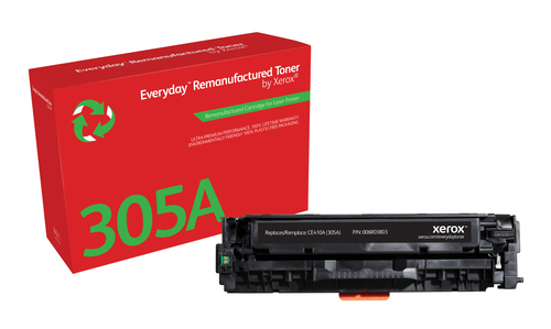 EverydayTM Black Remanufactured Toner by Xerox compatible with HP 305A (CE410A), Standard capacity