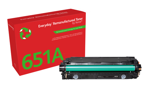 EverydayTM Black Remanufactured Toner by Xerox compatible with HP 651A 650A 307A (CE340A/CE270A/CE740A), Standard capacity