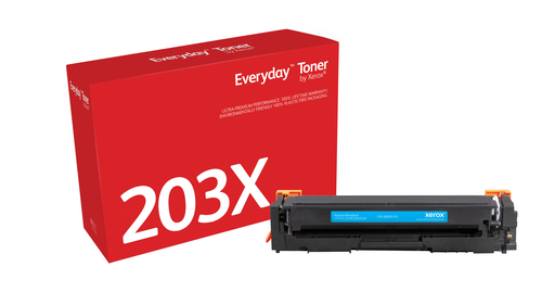 EverydayTM Cyan Toner by Xerox compatible with HP 203X (CF541X), High capacity