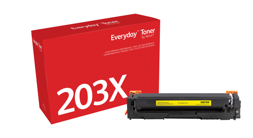 EverydayTM Yellow Toner by Xerox compatible with HP 203X (CF542X), High capacity