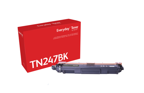 EverydayTM Black Toner by Xerox compatible with Brother TN247BK, High capacity