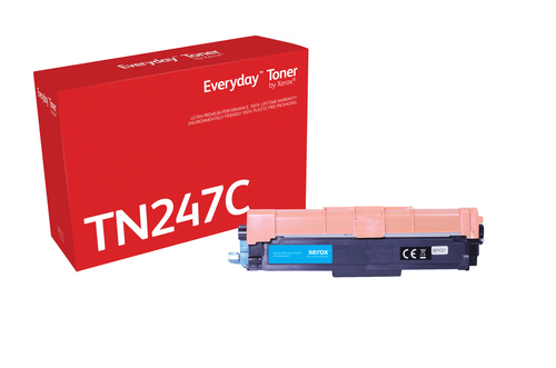 EverydayTM Cyan Toner by Xerox compatible with Brother TN247C, High capacity