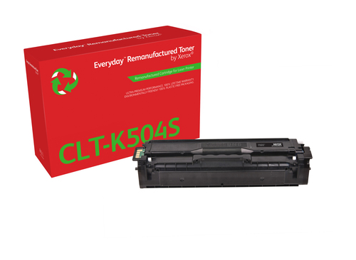 EverydayTM Black Remanufactured Toner by Xerox compatible with Samsung CLT-K504S, Standard capacity