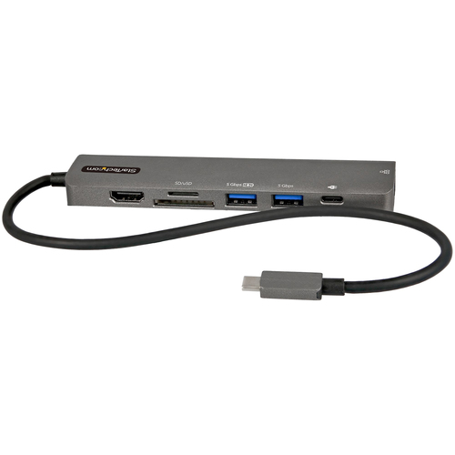 StarTech.com USB-C Multiport Adapter Hub, USB-C to 4K 60Hz HDMI, Gigabit Ethernet and 100W Laptop Charging for Macbook Pro / Air and Windows