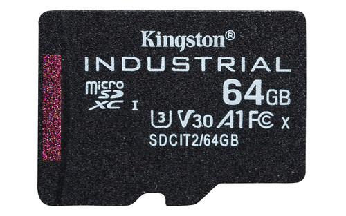 Kingston Technology 64GB microSDXC Industrial C10 A1 pSLC Card Single Pack w/o Adapter