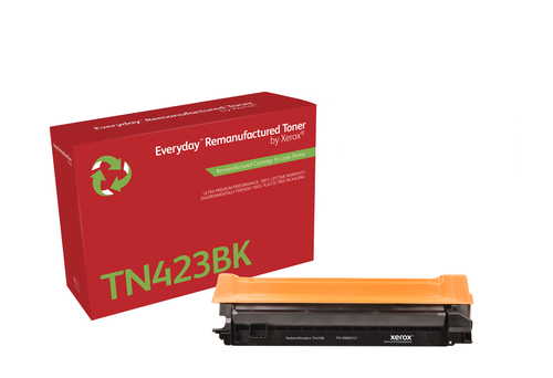 EverydayTM Black Remanufactured Toner by Xerox compatible with Brother TN423BK, High capacity
