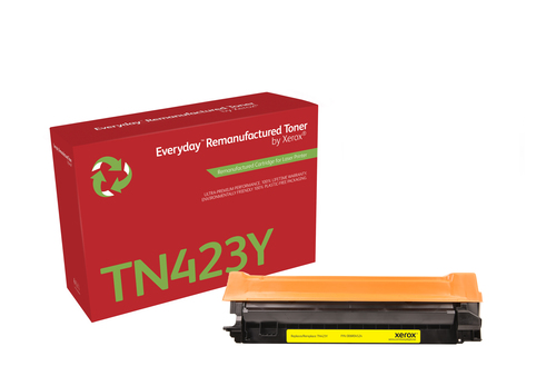EverydayTM Yellow Remanufactured Toner by Xerox compatible with Brother TN423Y, High capacity