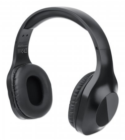 Manhattan Bluetooth On-Ear Headset, Microphone, Integrated Controls, 6 hour usage time, Max Range 10m, 3.5mm Aux port, Bluetooth v5.0 + EDR, USB-A charging cable included, Three Year Warranty
