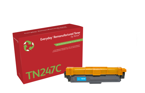 EverydayTM Cyan Remanufactured Toner by Xerox compatible with Brother TN247C, High capacity