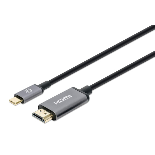 Manhattan USB-C to HDMI Cable, 4K@60Hz, 2m, Black, Three Year Warranty, Equivalent to CDP2HD2MBNL