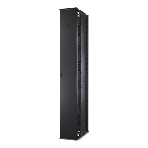 APC Performance, Vertical Cable Manager for 2 & 4 Post Racks, 84"H x 12"W, Double-Sided with Doors