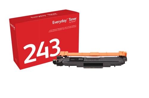 EverydayTM Black Toner by Xerox compatible with Brother TN-243BK, High capacity
