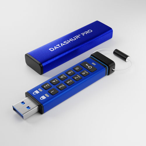 iStorage datAshur PRO 16 GB | Secure Flash Drive | FIPS 140-2 Level 3 Certified| NLNCSA DEP-V Certified | NATO Restricted Certified |AES-XTS 256-bit Hardware Encryption | PIN protected | Dust/Water Resistant