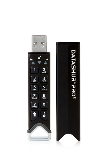 iStorage datAshur PRO2 64 GB | Secure Flash Drive | FIPS 140-2 Level 3 Certified | AES-XTS 256-bit hardware encryption | Password protected | Dust/Water-Resistant |