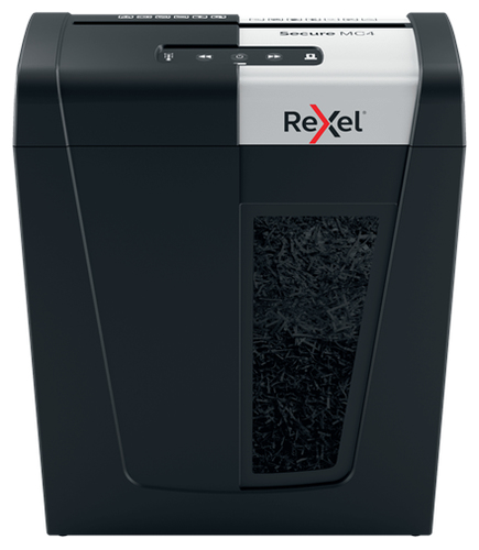 Rexel Secure MC4 paper shredder Micro-cut shredding 60 dB Black, Silver