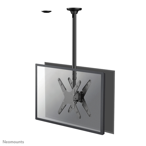 Neomounts FPMA-C340DBLACK Dual monitor/TV mount ceiling 32-75" - h 106-156 cm