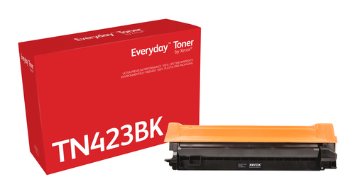 EverydayTM Black Toner by Xerox compatible with Brother TN-423BK, High capacity