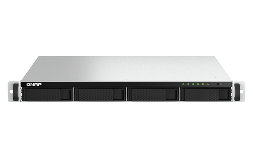 QNAP TS-464U NAS Rack (1U) Intel® Celeron® N5095 8 GB DDR4 0 TB QNAP Turbo System Aluminium, Black