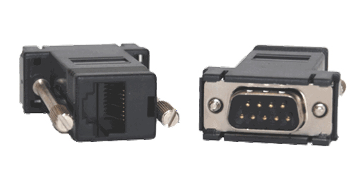 Opengear 319016 cable gender changer DB9M RJ45 Black