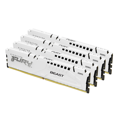 Kingston Technology FURY Beast 128GB 5600MT/s DDR5 CL40 DIMM (Kit of 4) White XMP