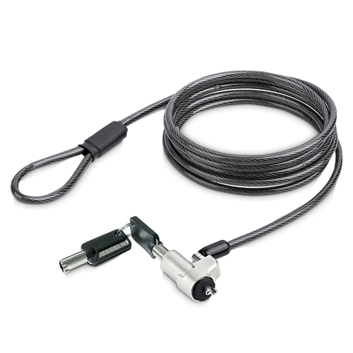 StarTech.com Laptop Cable Lock Compatible With Noble Wedge®; 6.6ft (2m), Anti-Theft Keyed Lock, Security Cable for Dell XPS/Latitude/2-in-1 Notebooks, Cut-Resistant, Steel Cable Lock For Laptop - TAA