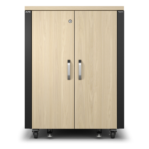APC NetShelter Soundproof, 17U, Server Rack Enclosure, 230V, Maple