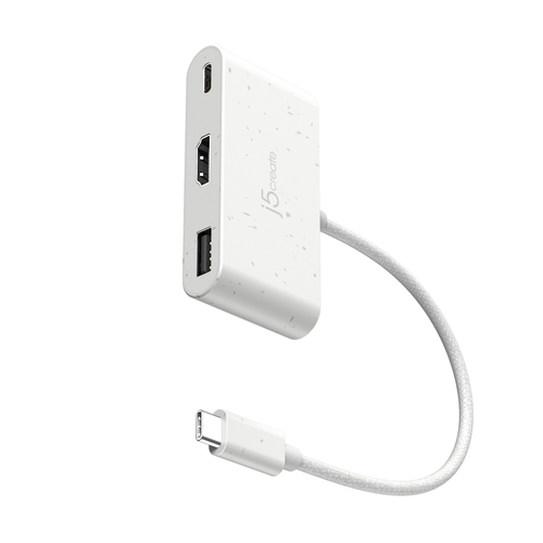 j5create JCA379EW - USB-C® to HDMI™ & USB™ Type-A with Power Delivery