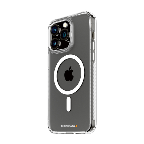 PanzerGlass ® HardCase Transparent w. White MagSafe & D3O® iPhone 15 Pro Max
