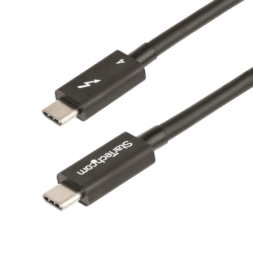 StarTech.com 3.3ft (1m) Thunderbolt 4 Cable - 40Gbps - 100W PD - 4K/8K Video - Intel-Certified Thunderbolt Cable - Compatible w/ USB4/Thunderbolt 3/USB 3.2/USB Type-C/DisplayPort