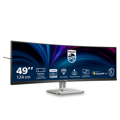 Philips 5000 series 49B2U5900CH/00 computer monitor 124 cm (48.8") 5120 x 1440 pixels Dual QHD LCD Black