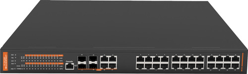 SilverNet SIL 534C24MP network switch Managed L2+ Gigabit Ethernet (10/100/1000) Power over Ethernet (PoE) 19U Black
