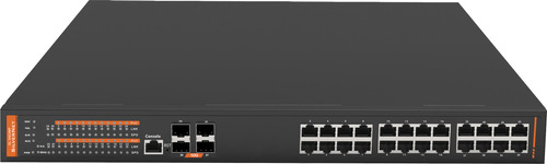 SilverNet SIL 54424MP network switch Managed L3 Gigabit Ethernet (10/100/1000) Power over Ethernet (PoE) 1U Black