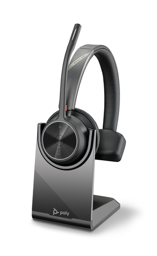 HP Poly Voyager 4310 UC Monaural Headset +BT700 USB-A Adapter +Charging Stand