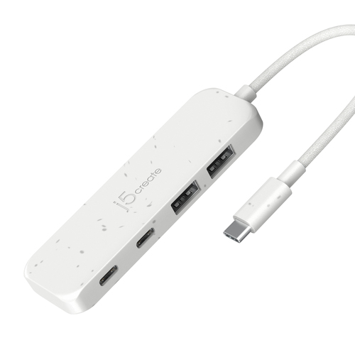 j5create Eco-Friendly USB-C to 4-Port Type-C & Type-A Gen 2 Hub