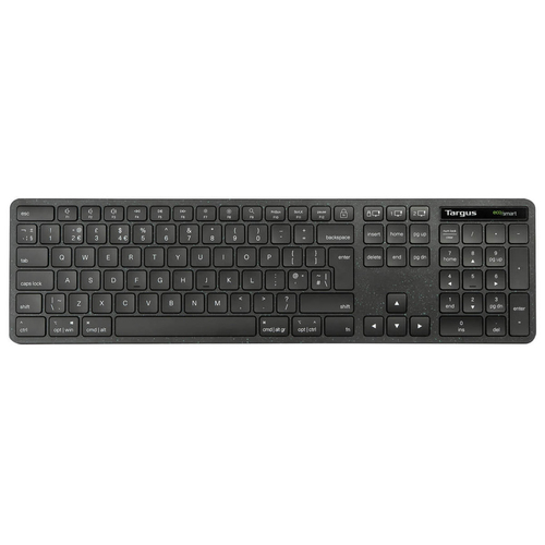 Targus EcoSmart AKB873NO keyboard Universal RF Wireless + Bluetooth QWERTY Nordic Black