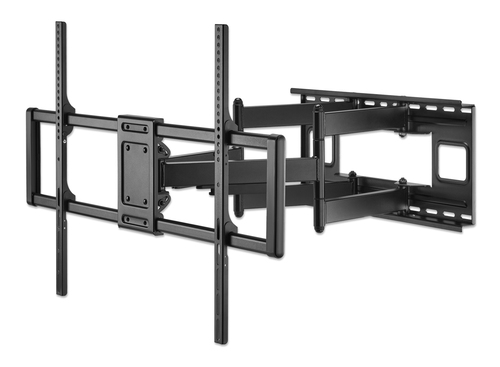 Manhattan Wall Mount for TV & Monitors (Full Motion), For screens 37" to 120", VESA compatibility: all between 200x200mm to 900x600mm - check the dimensions of the four mounting holes on back of screen to ensure it fits, Max 120kg, Black, Bracket,Lifetime Warranty