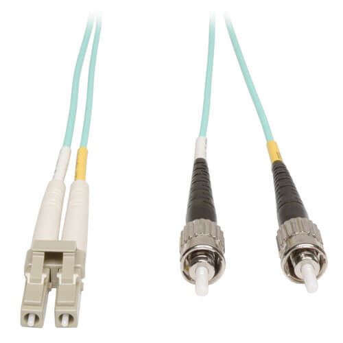 Eaton N818-10M InfiniBand/fibre optic cable 2x LC 2x ST OFNR Aqua colour, Black, White
