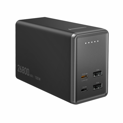 j5create JPB264100 26800mAh PD 100W 4-Port Power Bank, Black
