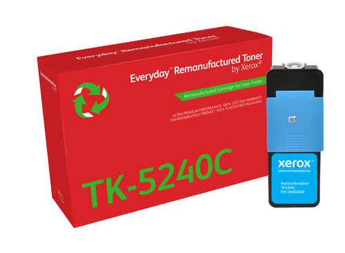 EverydayTM Cyan Remanufactured Toner by Xerox compatible with Kyocera TK-5240C, Standard capacity
