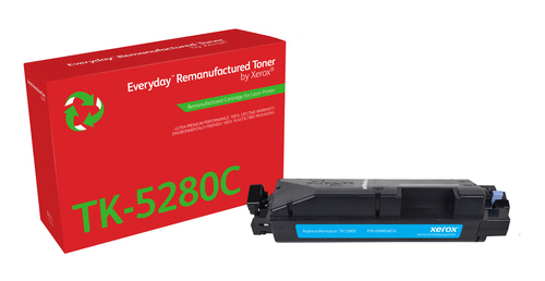 EverydayTM Cyan Remanufactured Toner by Xerox compatible with Kyocera TK-5280C, Standard capacity