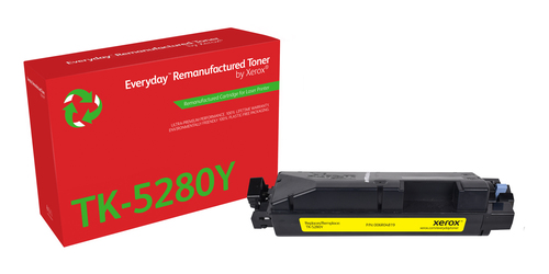 EverydayTM Yellow Remanufactured Toner by Xerox compatible with Kyocera TK-5280Y, Standard capacity
