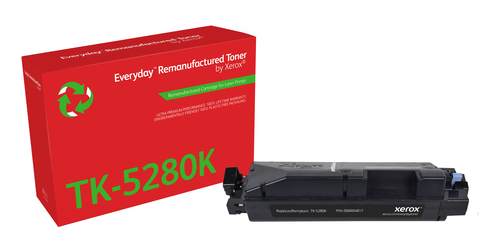 EverydayTM Black Remanufactured Toner by Xerox compatible with Kyocera TK-5280K, Standard capacity