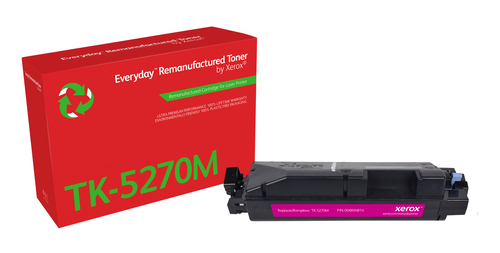 EverydayTM Magenta Remanufactured Toner by Xerox compatible with Kyocera TK-5270M, Standard capacity